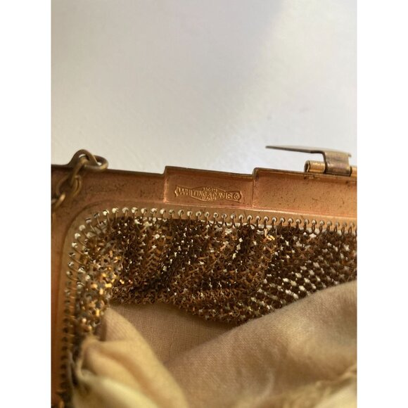 Vintage Whiting & Davis Gold Mesh Evening Bag With Chain Handle- READ - Picture 13 of 14